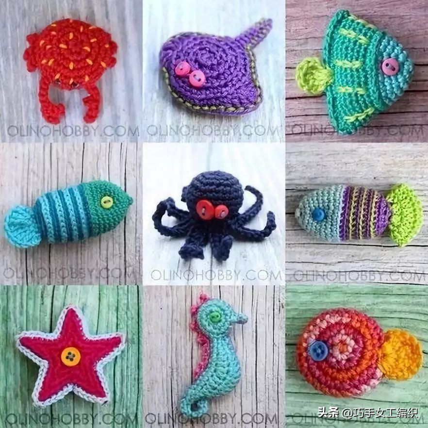 她只用零线就把鱼钩出了百变的花样，还超实用，真是太聪明了！