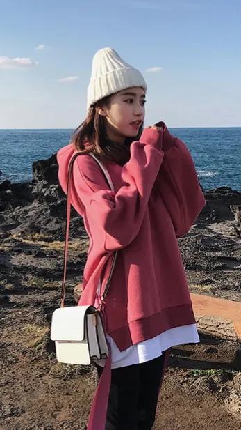 早春女士卫衣时尚2022年新款爆款宽松韩版潮ins假两件超火情侣装