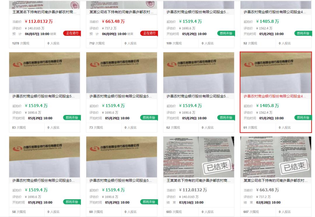 农商银行风险防控方面存在问题,许昌农商银行股权拍卖