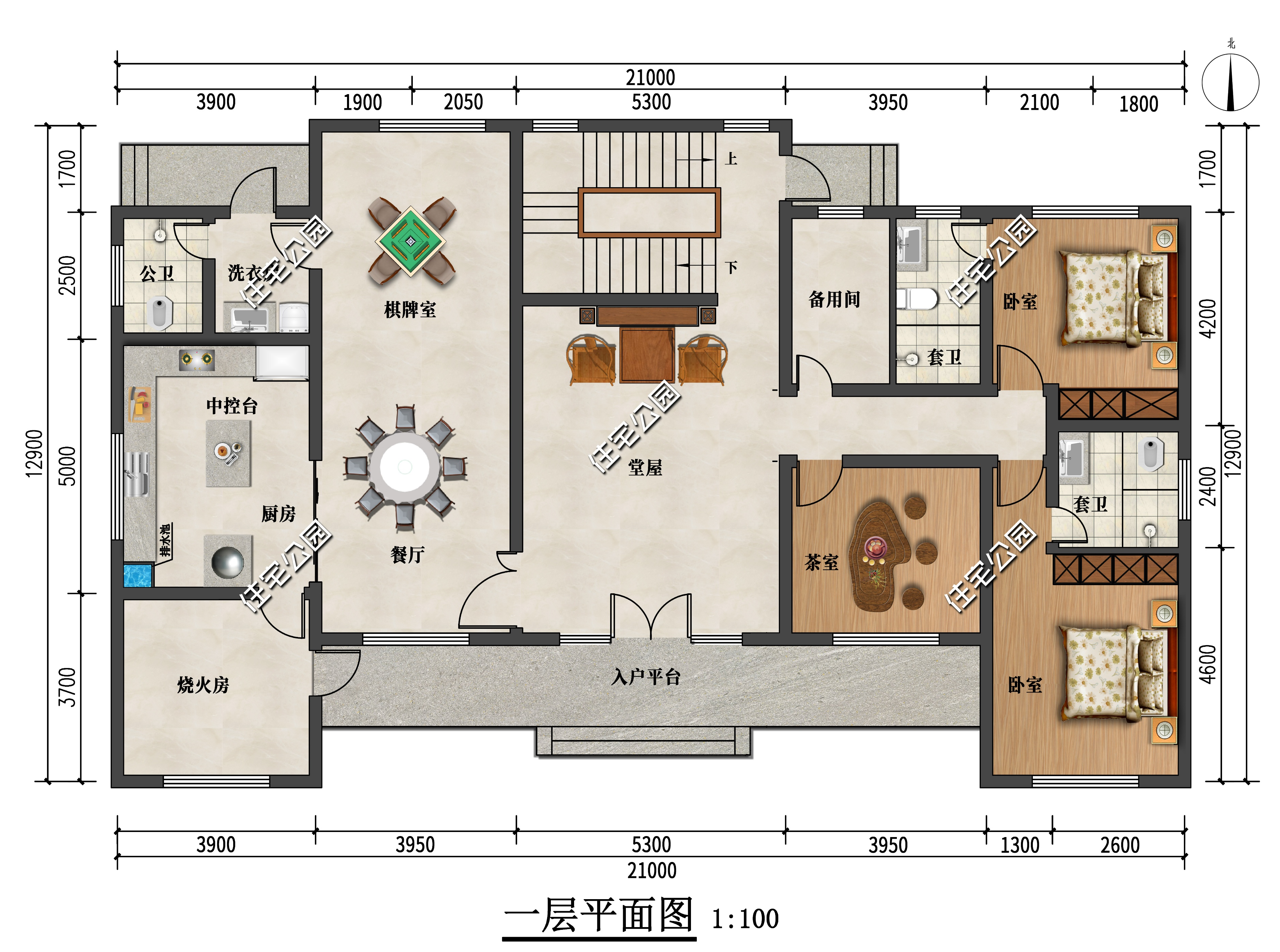 带有柴火灶的三层农村别墅,带柴火房的120平2层小别墅