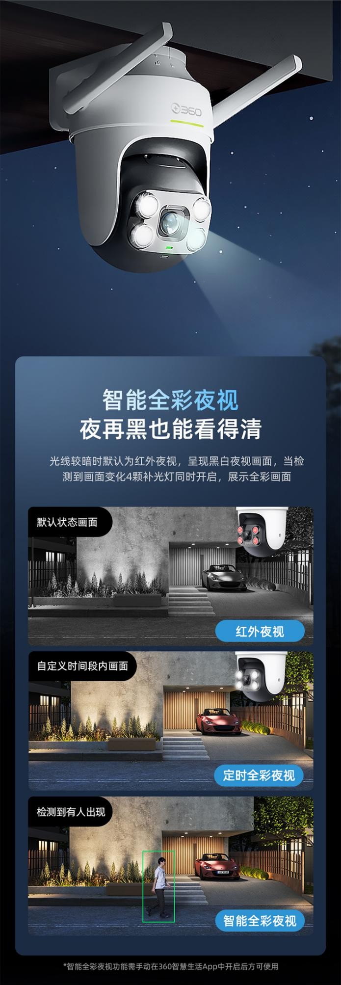 360户外球机6pro夜视测评,360球机好吗