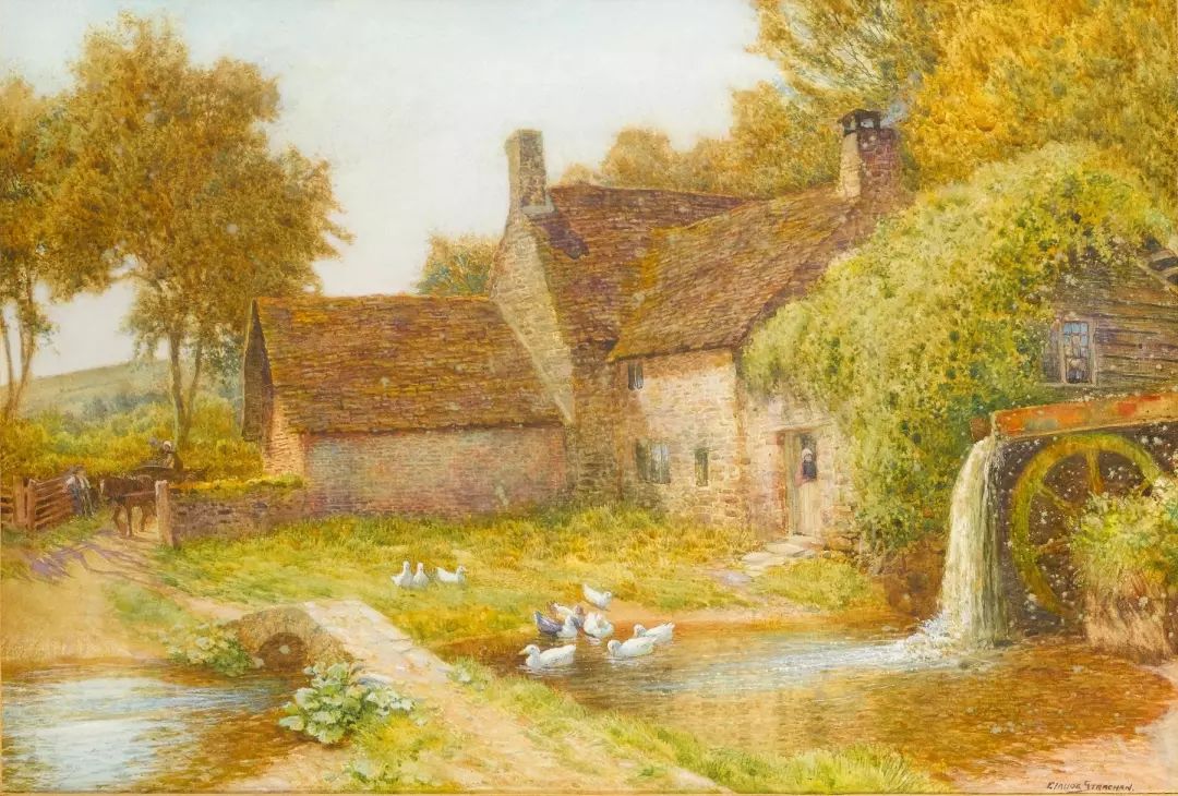 水彩画家约瑟夫的城市风光作品,英国水彩画家理查德索恩