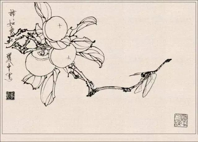 工笔草虫白描王道中,写意花鸟画草虫绘画过程分享