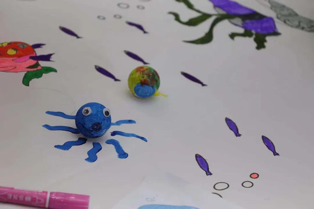 彩绘乒乓,乒乓嘉年华主题绘画