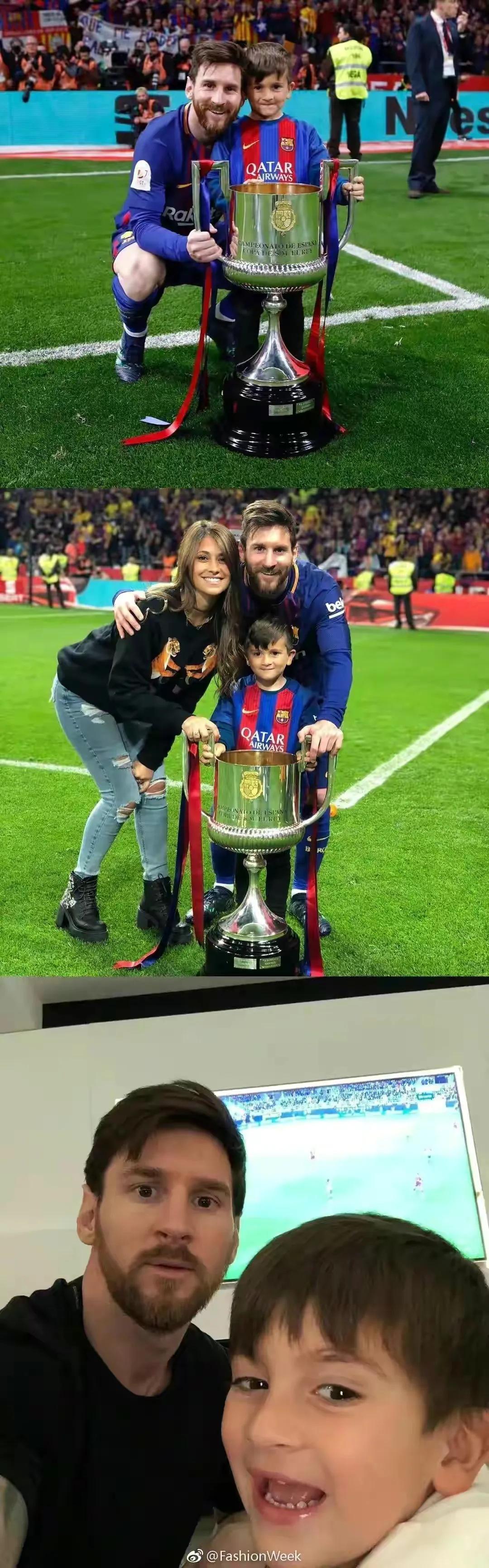梅西的成功离不开他的家人,梅西夺冠时刻家人伴其左右