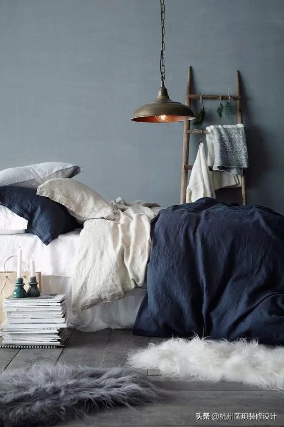 白色、粉色、蓝色、灰色，四大色系卧室墙壁搭配分享~