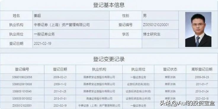 姜超中泰证券,姜超炒股