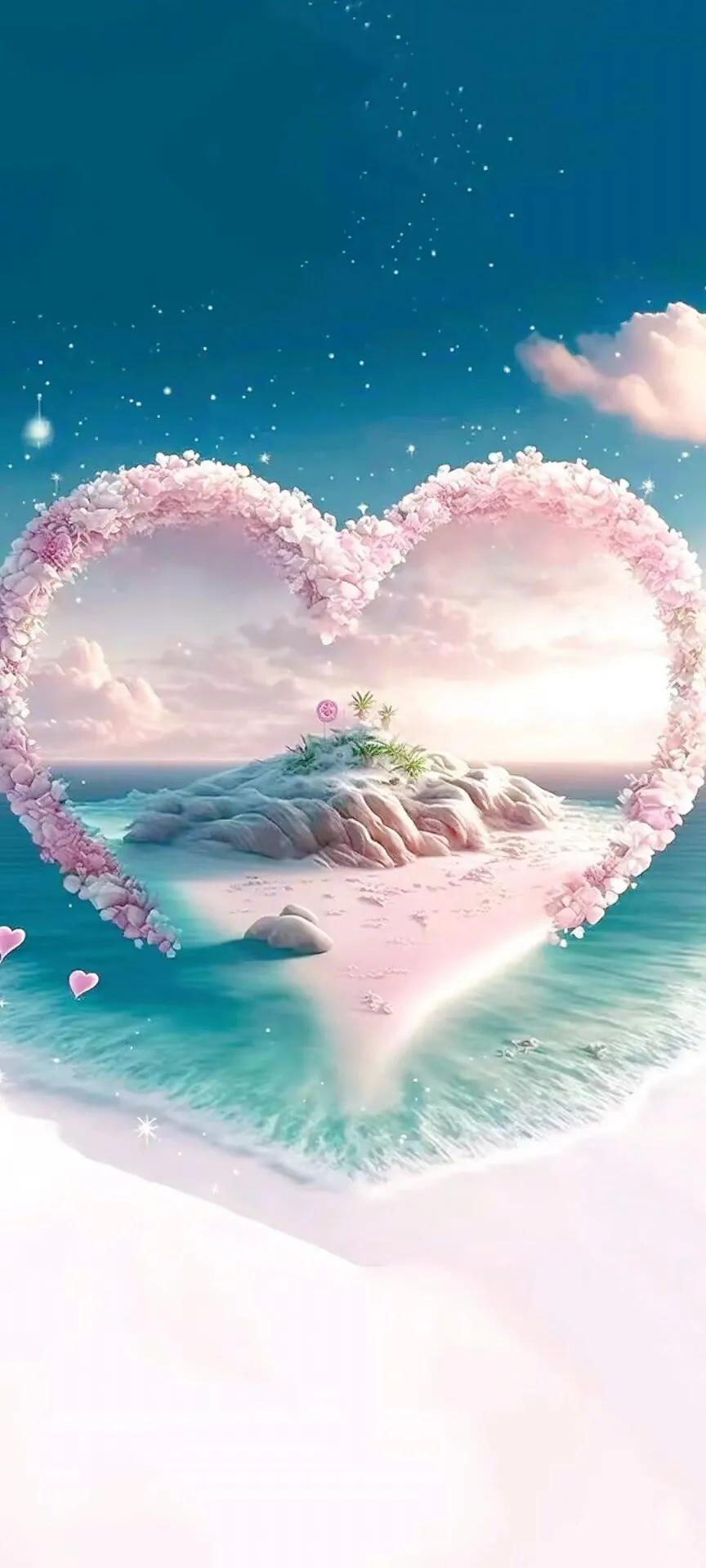 唯美心形壁纸高清图文,唯美爱心壁纸图片大全