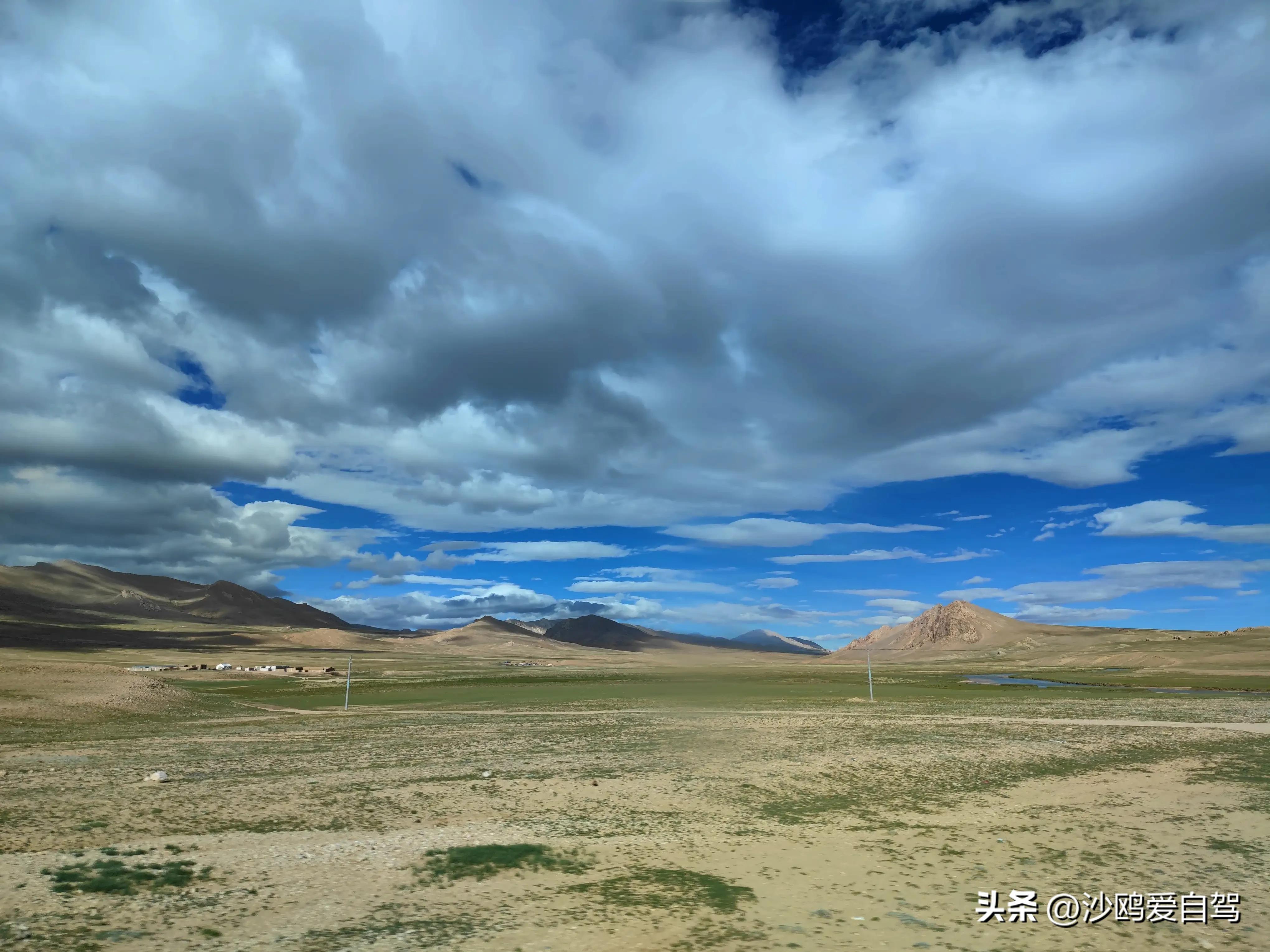 自驾四进*藏西***疆新**第12天:人在囧途:当惹雍措圣湖边陷车,轮胎鼓包