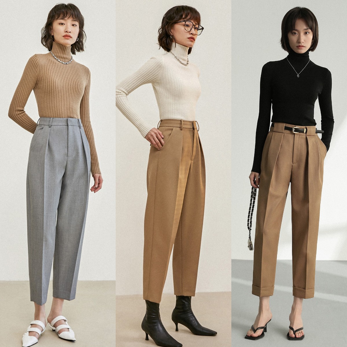 小个子穿搭秋冬9分裤,小个子穿搭技巧八分裤