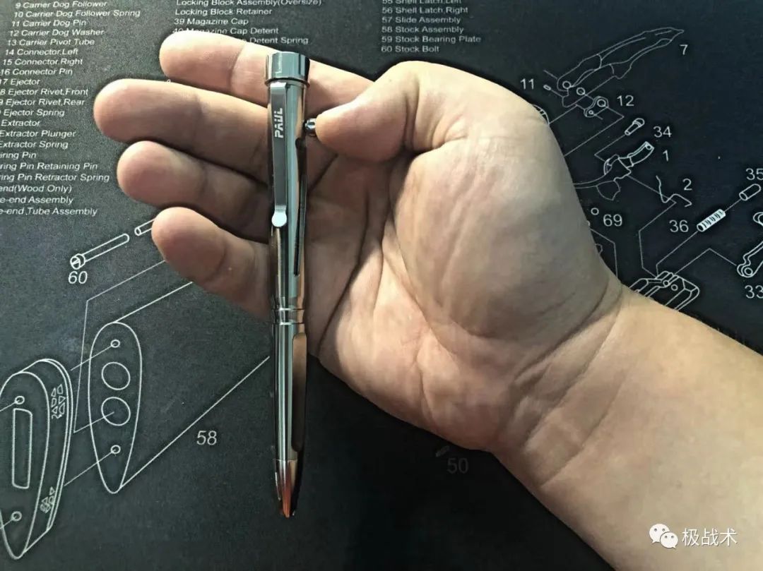 钛合金迷你战术笔,迷你版三叉戟