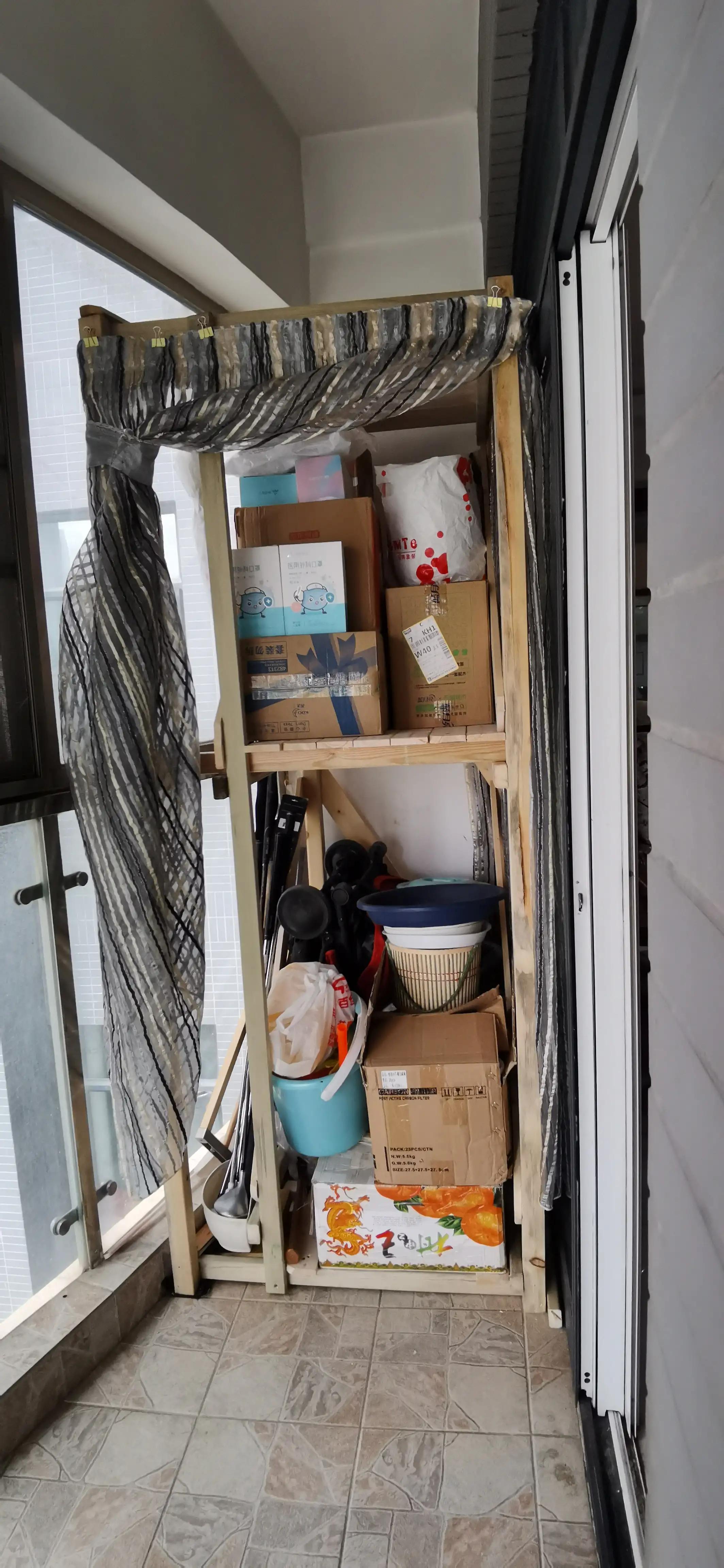 沙发木垫改制阳台储物柜成功，异想天开自己装修养老房，可行吗？