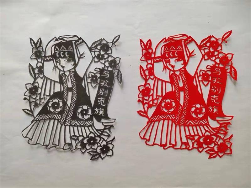 56个民族剪纸教程图文,各少数民族女孩剪纸教程