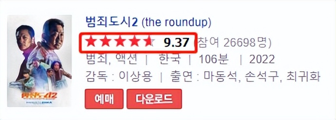 观影人数超千万喜提年度第一！韩国大“恶霸”再出山，野性美爆发