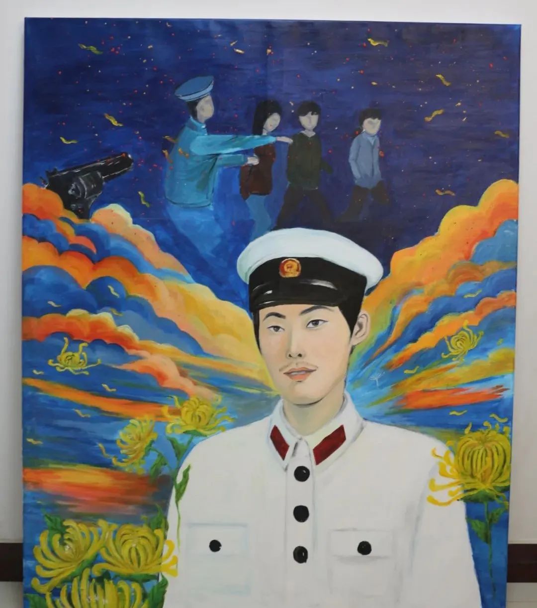 翰墨书香写忠诚挥毫泼墨绘平安