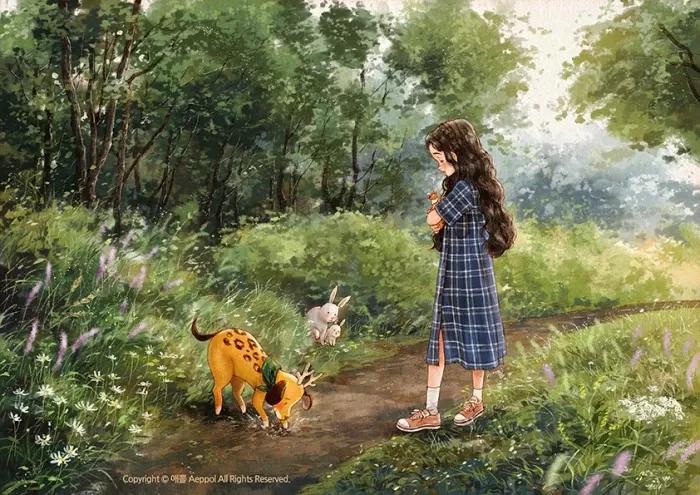 春日美景插画,春日节气插画