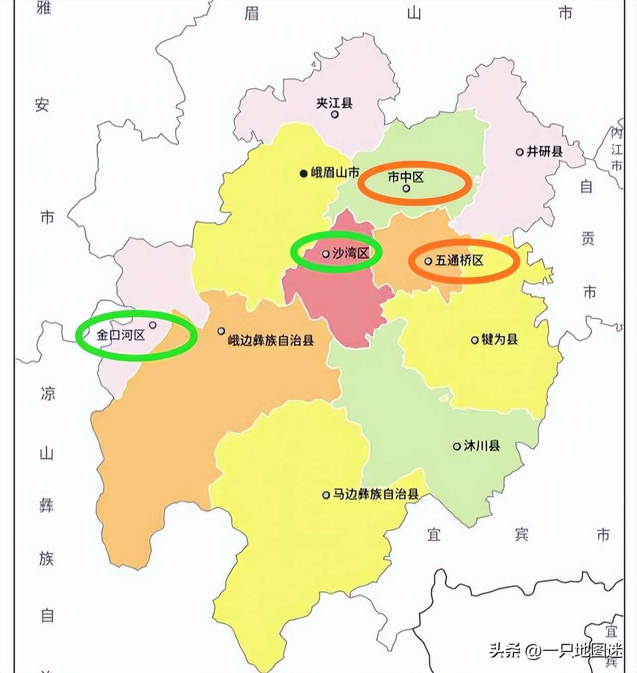 带有各省特色的行政区划图,我国三个名字最独特的市辖区