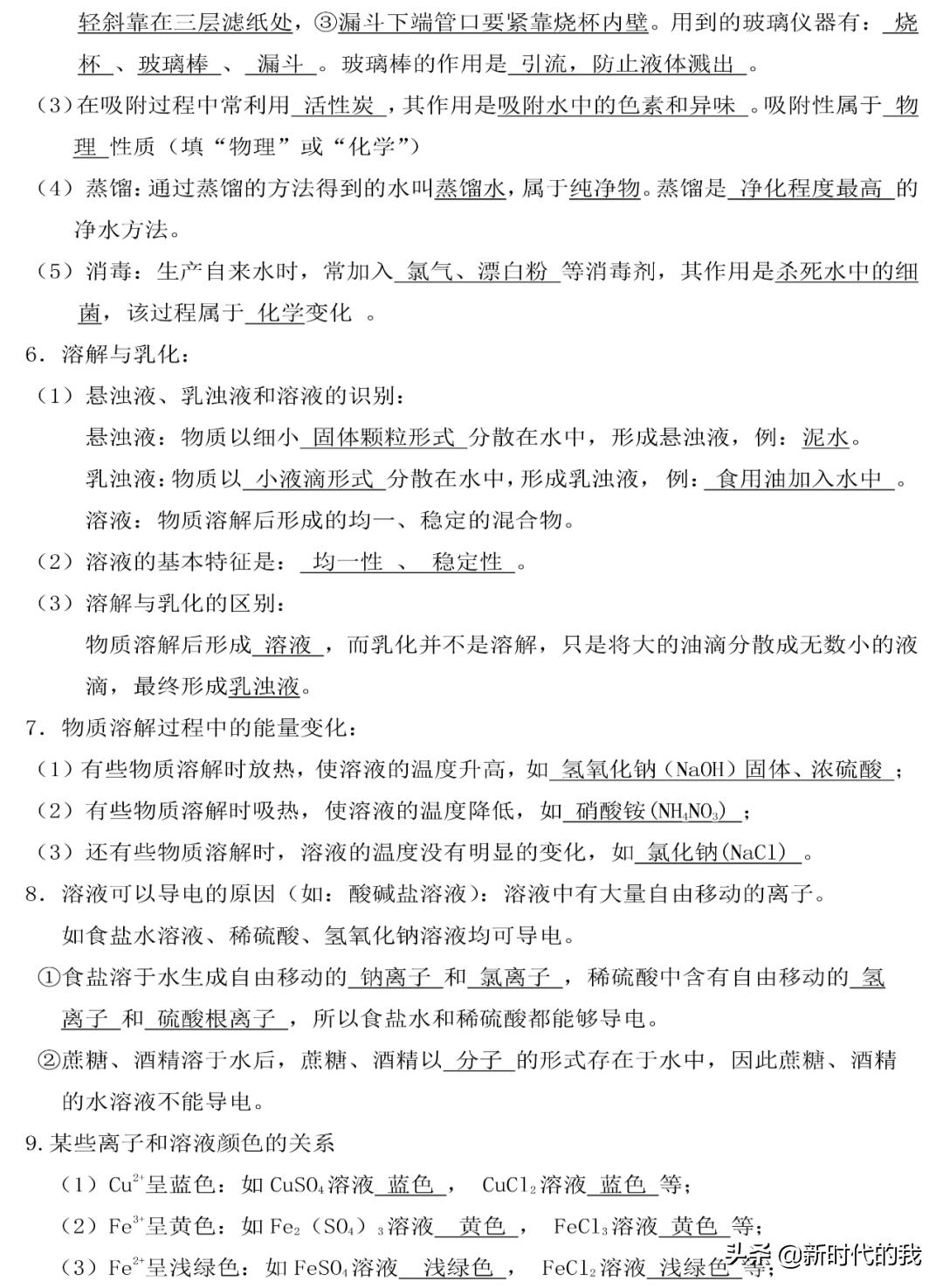 化学初中中考知识重点教辅人教版,2021初中化学必背知识点整理归纳