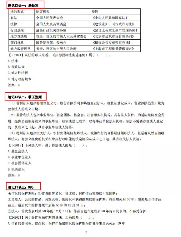 23年一建全科速记口诀，牢记这30页核心黄金纸，怎么背都过目不忘