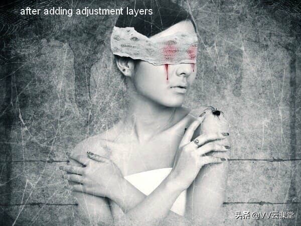 “痛苦”-创建这个怪异的抽象照片处理，百航之星vv云课堂教程