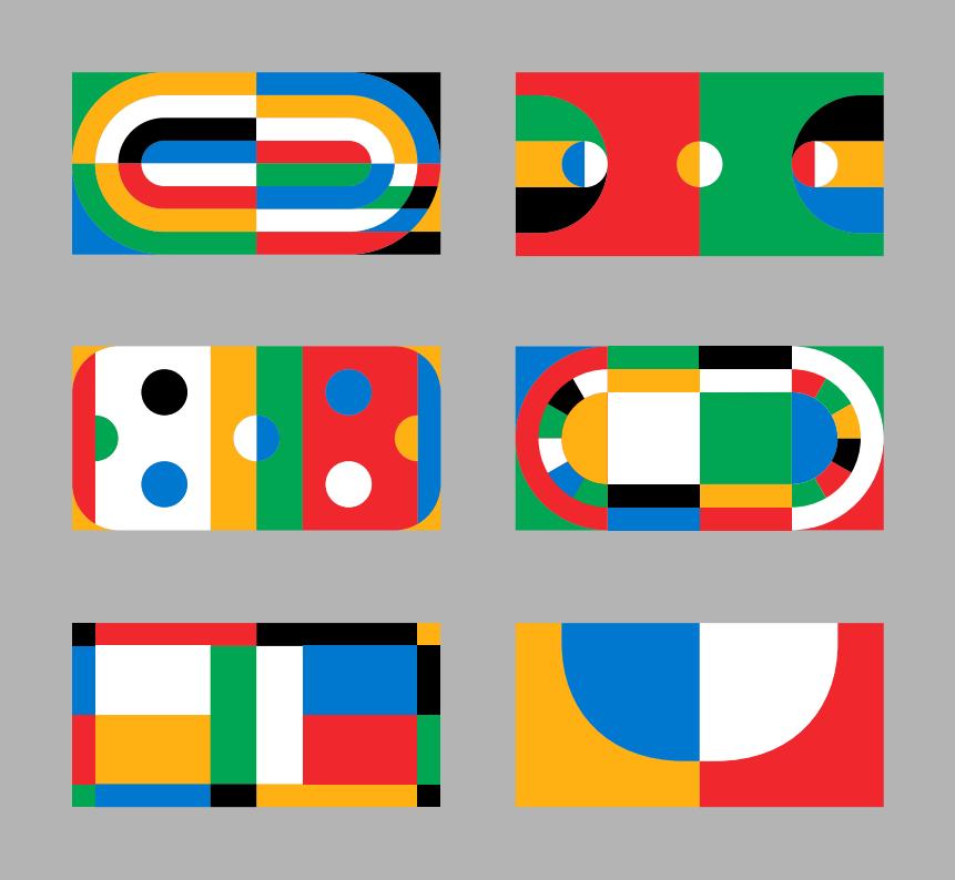 奥运会项目海报前后视觉,奥运会插画简单