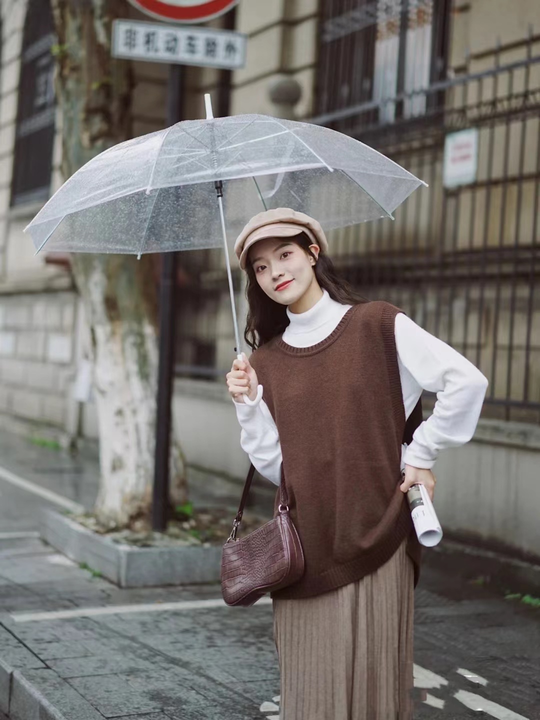 叠穿马甲长款针织可爱,秋季叠穿洋气马甲