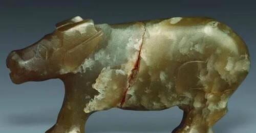 古玉结晶冰花,冰裂满纹古玉