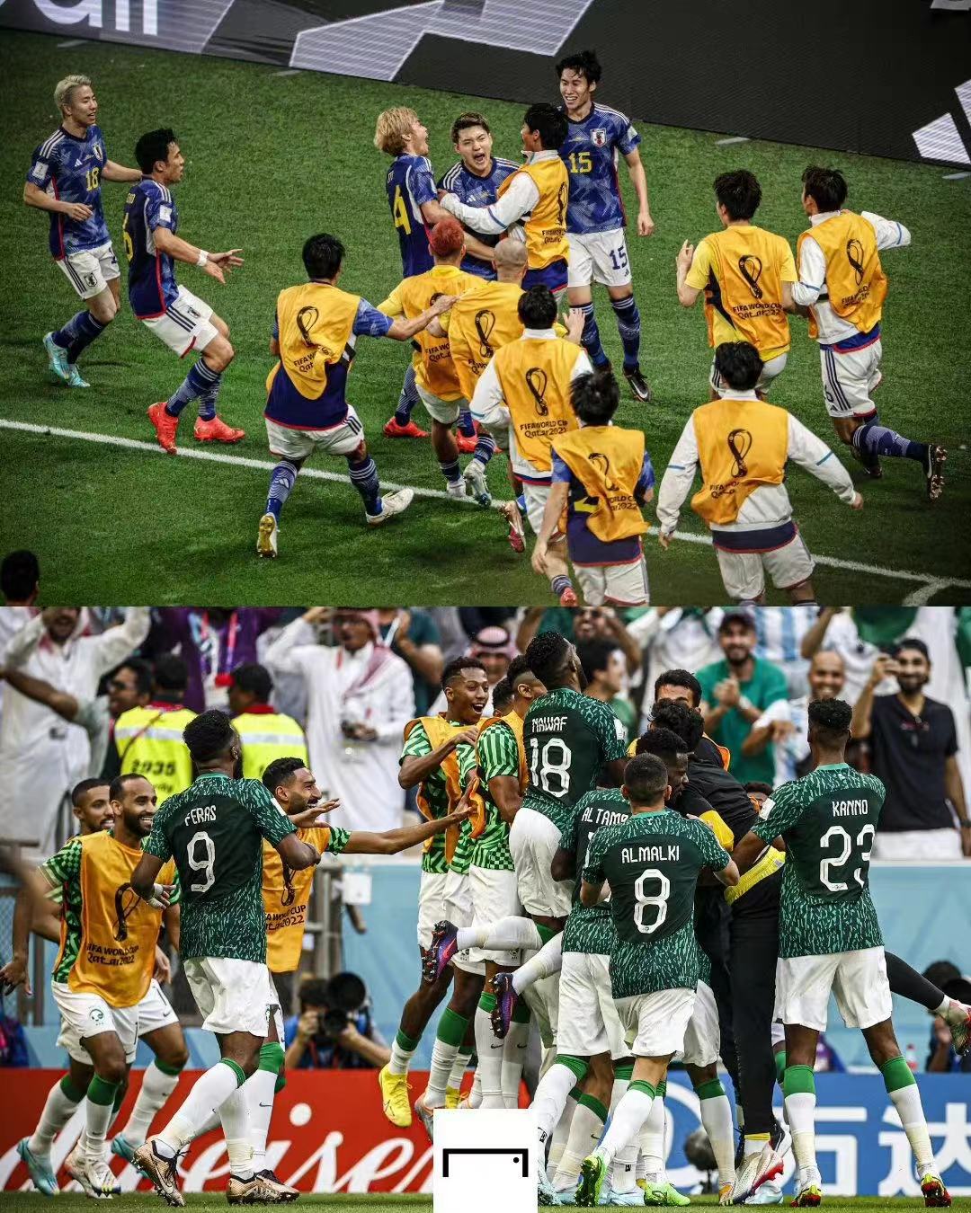 日本8分钟连进2球逆转德国,日本2-1逆转德国跑动