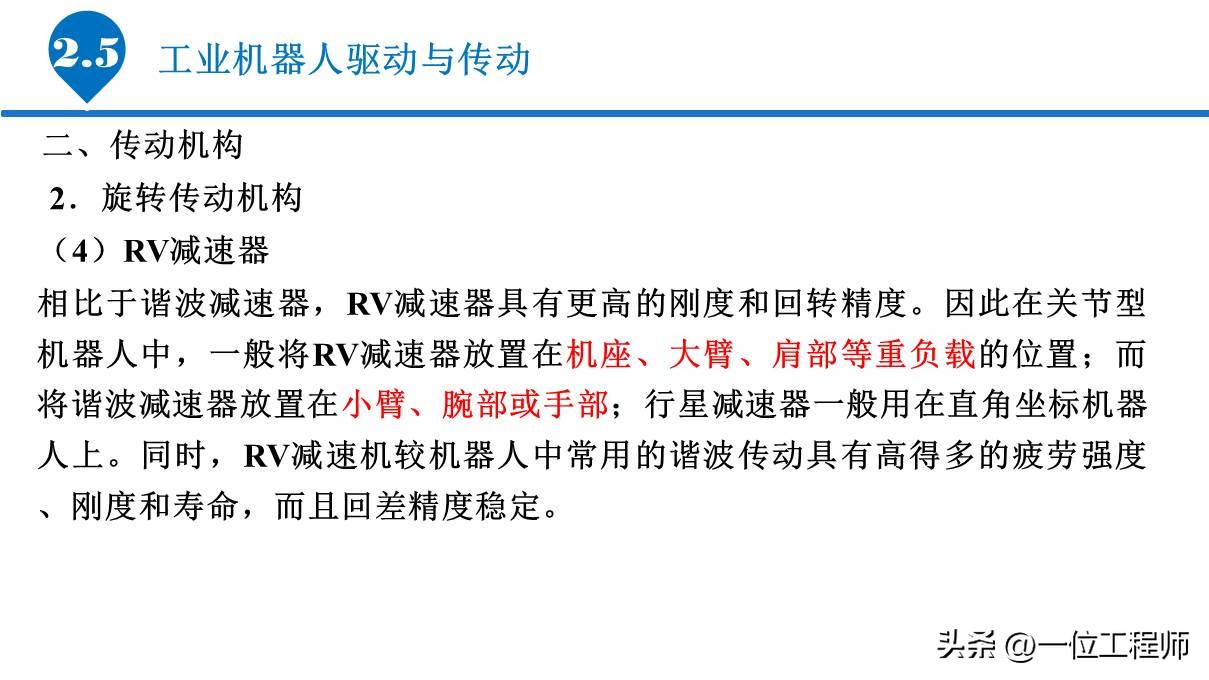 6.1工业机器人的基本组成,工业机器人传动机构结构及原理