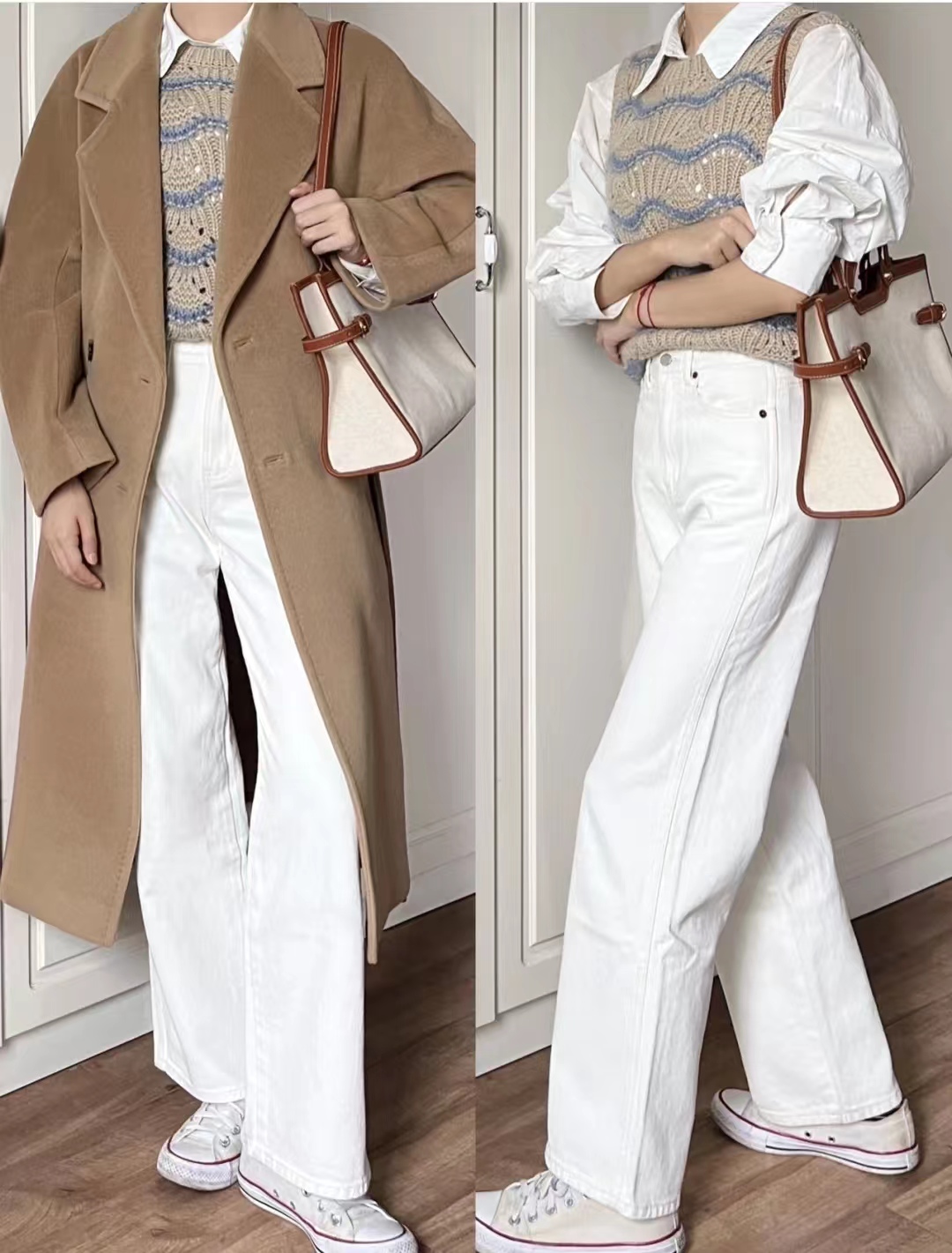 驼色浴袍大衣怎么搭配更高级,大衣棉服驼色穿搭女秋冬