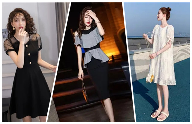 流行连衣裙女夏修身显瘦,毛线连衣裙今年流行长款