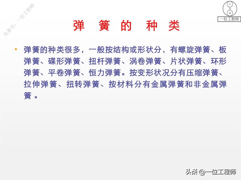 常见弹簧的种类有哪些,各种弹簧基础知识