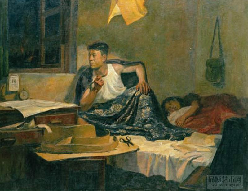 我国现代画家王式廓的油画素描稿,王式廓井冈山会师油画创作背景