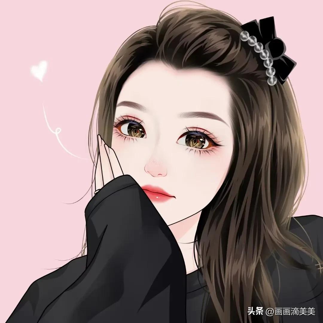 最新女生手绘头像高级质感,高颜值手绘头像女生复古