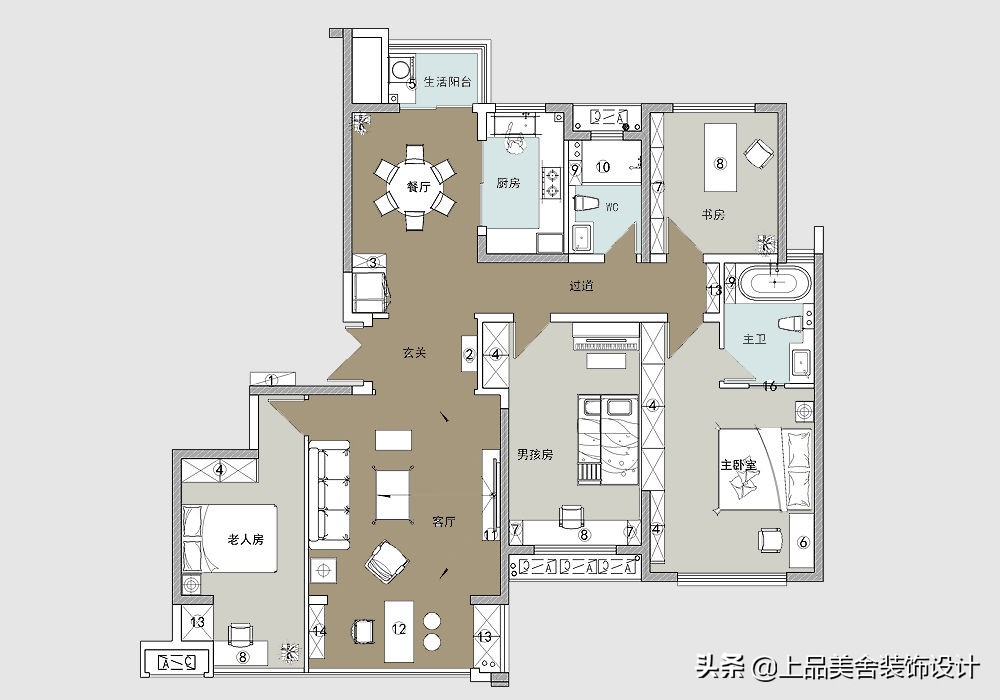 180平米中式原木风格,中式原木风格小户型100平