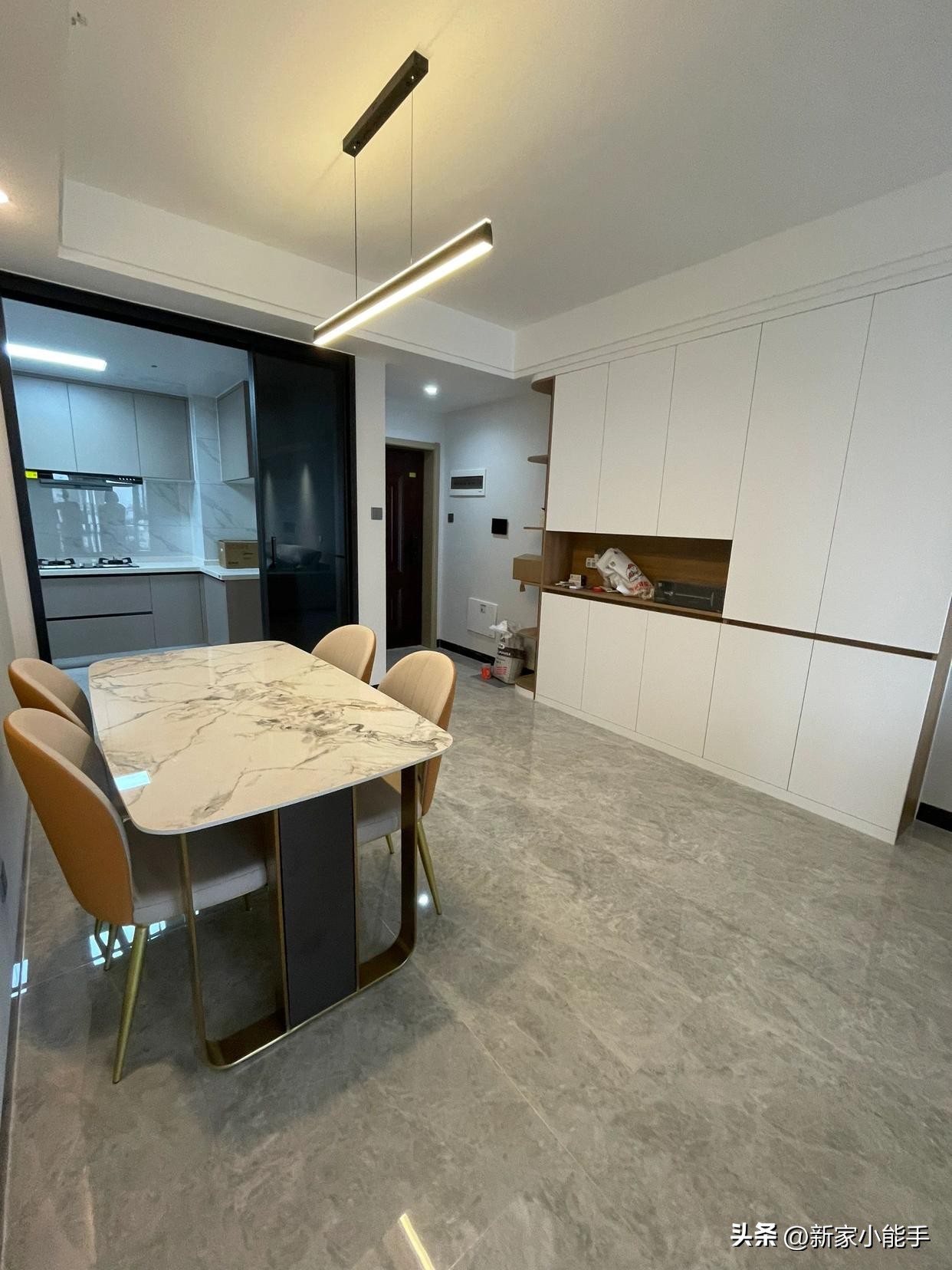 灰色家具墙面粉刷效果图,室内装修蓝灰色墙面