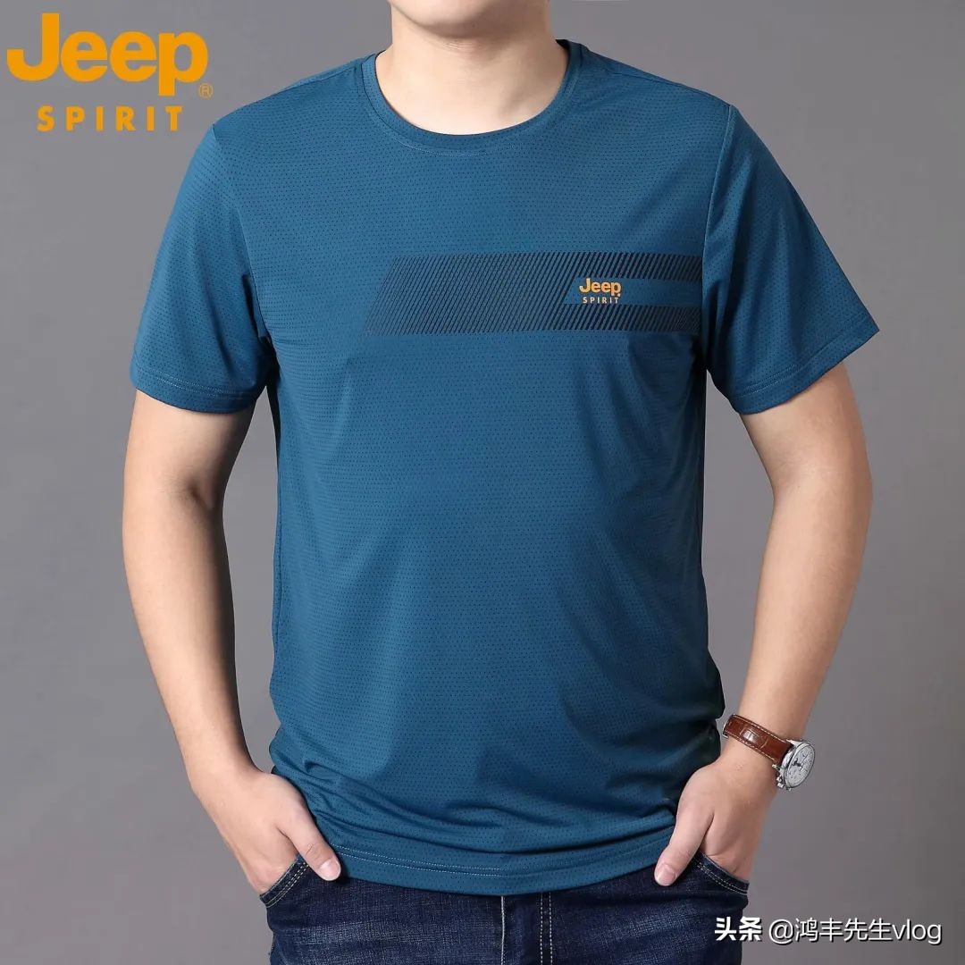 jeep短袖t恤专卖店男装翻领,jeep短袖t恤男纯棉官方正品