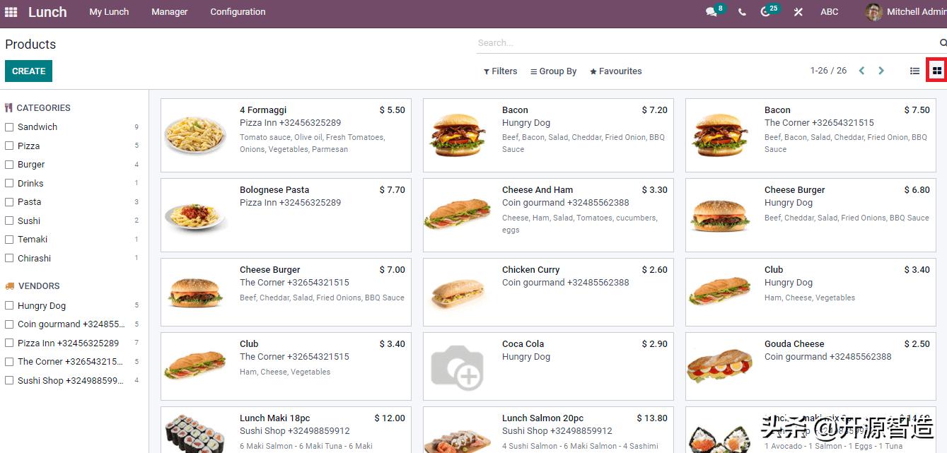世界排名第一的免费开源ERP：Odoo企业疫情防控食堂预定系统
