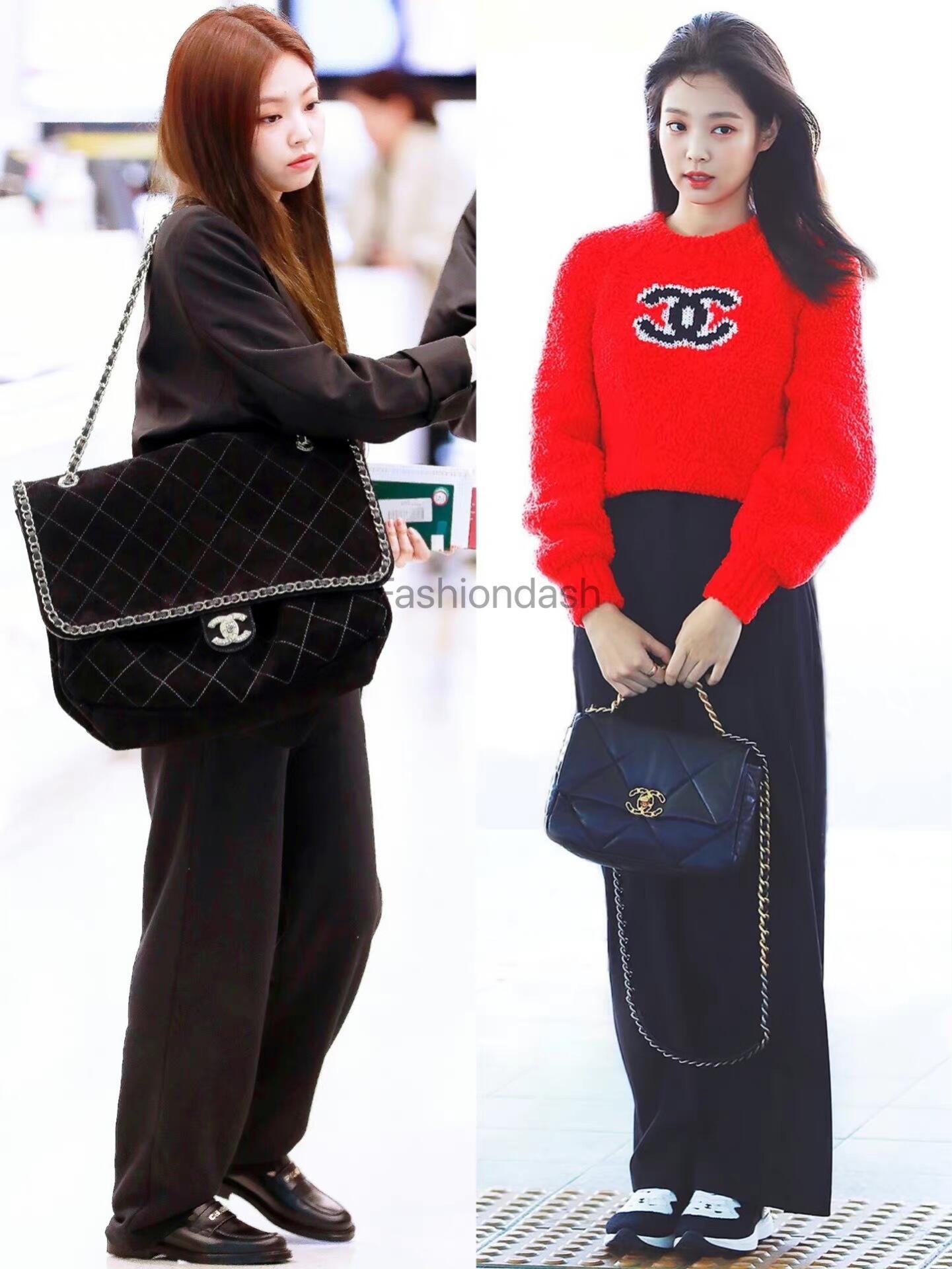 jennie最喜欢的服饰,jennie机场格子上衣