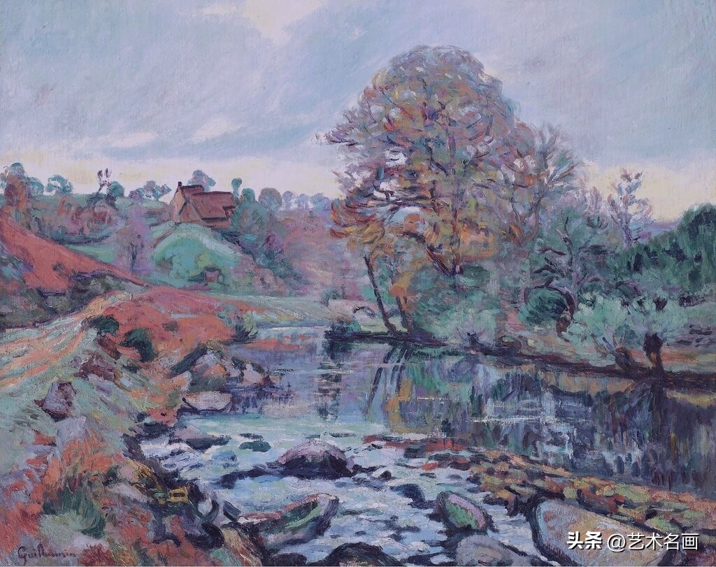 美国印象派大师春天的风景画,色彩丰富的印象派