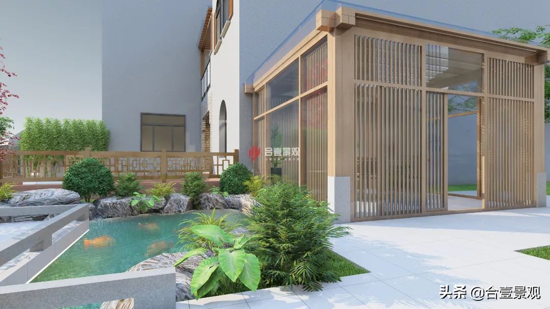 庭院设计带亭子,庭院设计木亭子