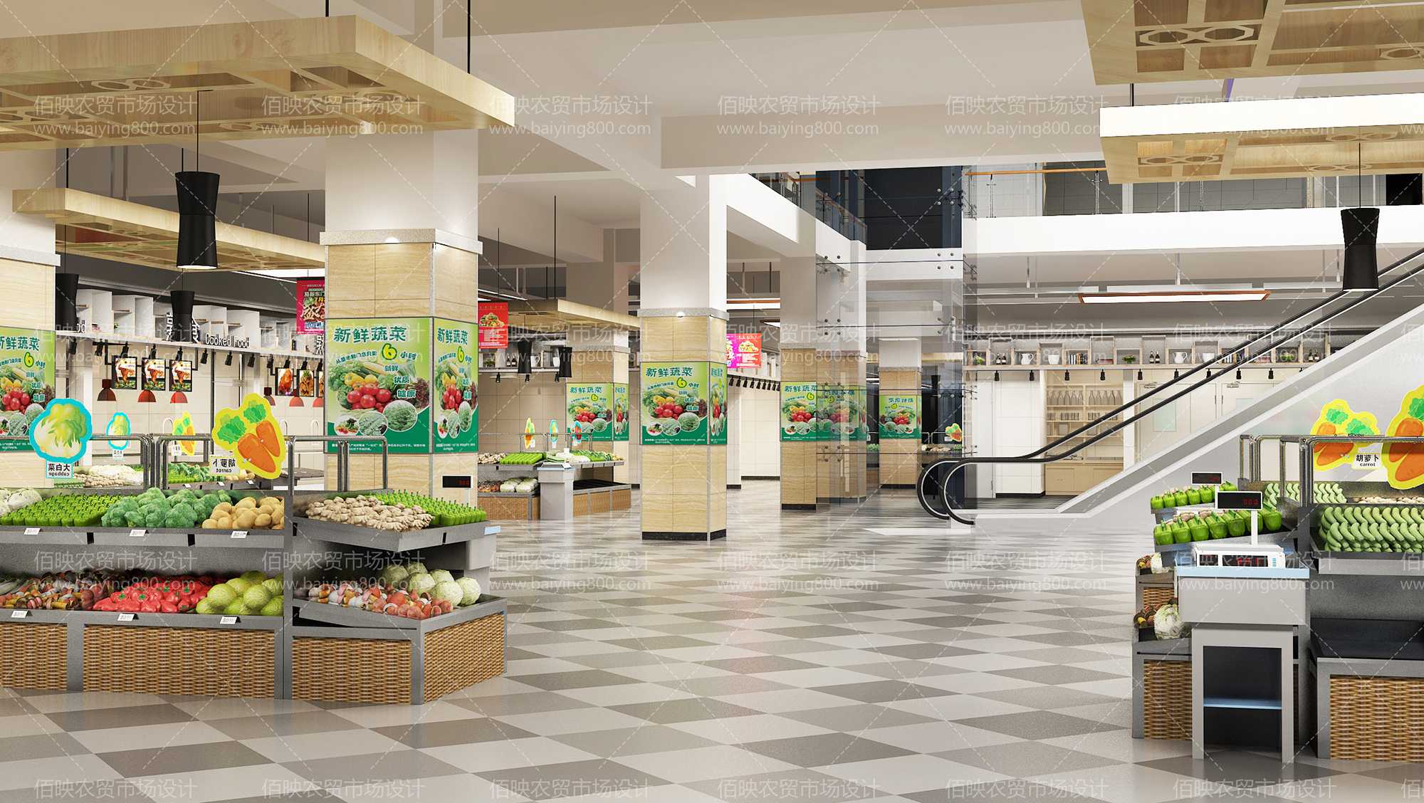 杭州佰映农贸市场设计公司,杭州智慧农贸设计