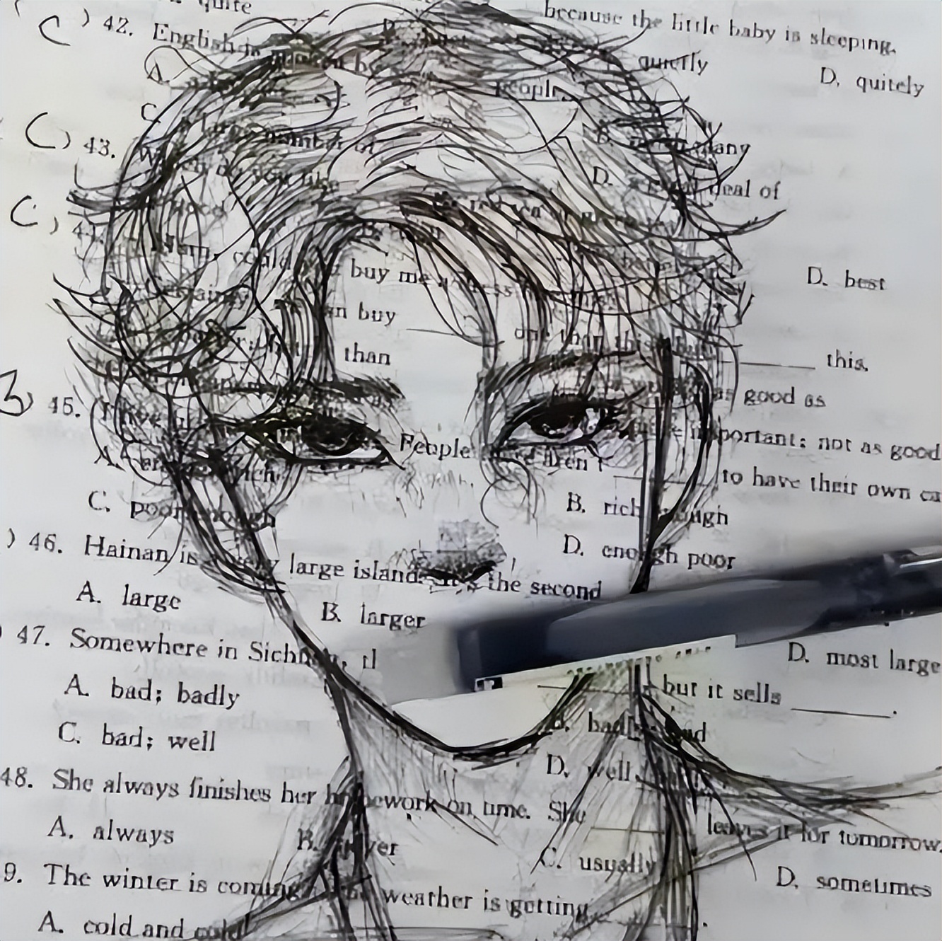 0分试卷美术老师,美术生零分试卷走红