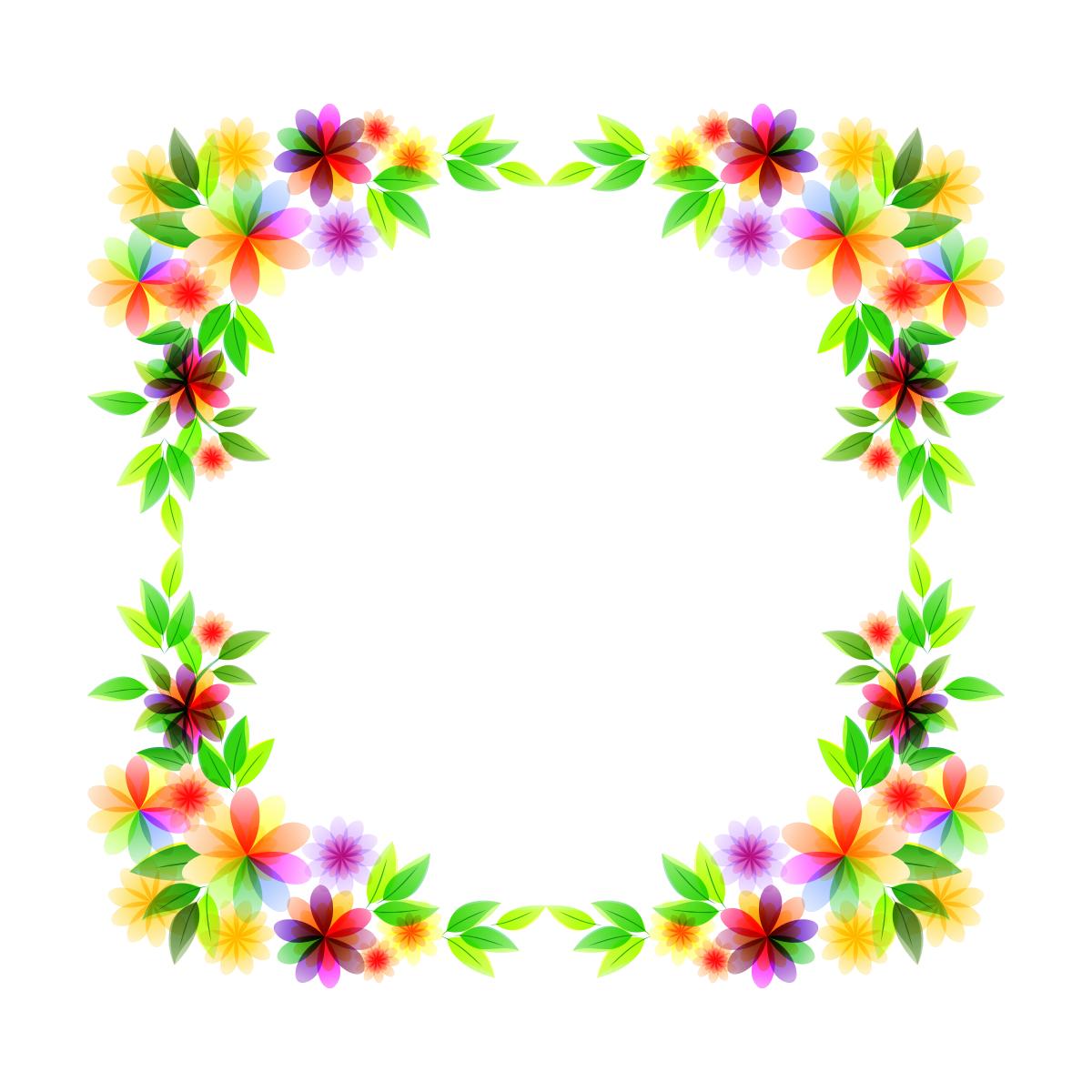 漂亮的彩色边框图片大全,好看的绿叶边框