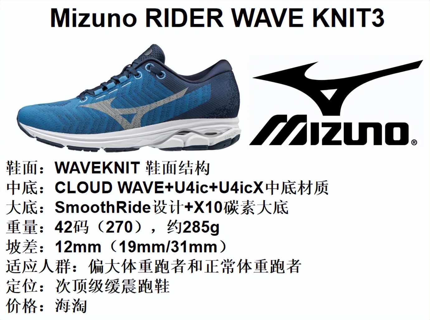 美津浓跑鞋22,美津浓跑鞋产品矩阵