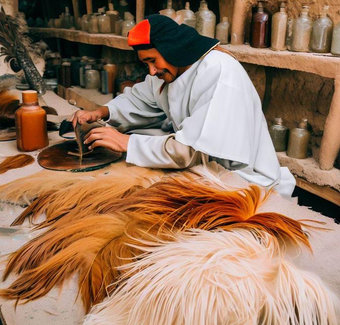 美轮美奂的羽毛艺术，帕拉卡斯的羽毛制品，鸟羽编织的华美世界