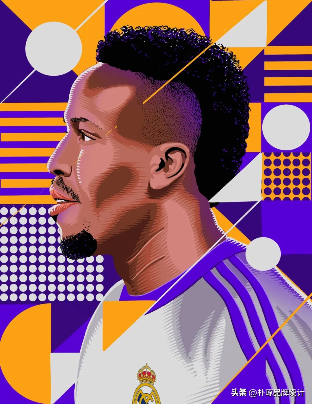 足球插画人物图片,足球运动员海报手绘简单一点