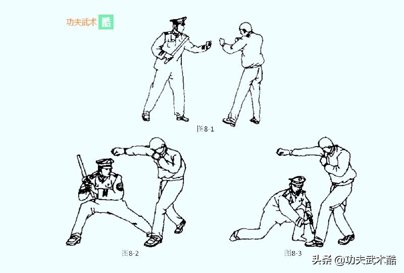 警棍盾牌搏击术讲解视频,警棍格斗式准备动作