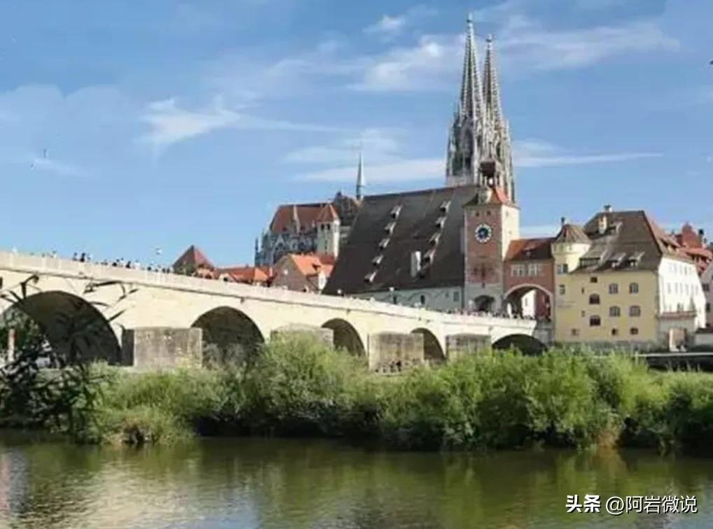 蓝色多瑙河美景,奥地利风景蓝色的多瑙河圆舞曲