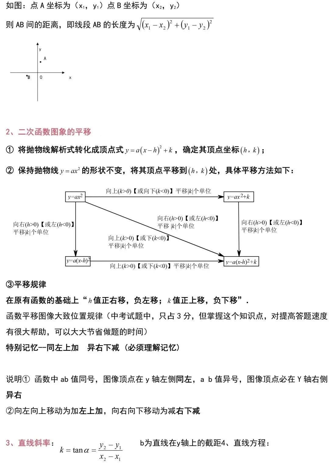 初三反比例函数知识点归纳总结,初三二次函数的知识点归纳总结